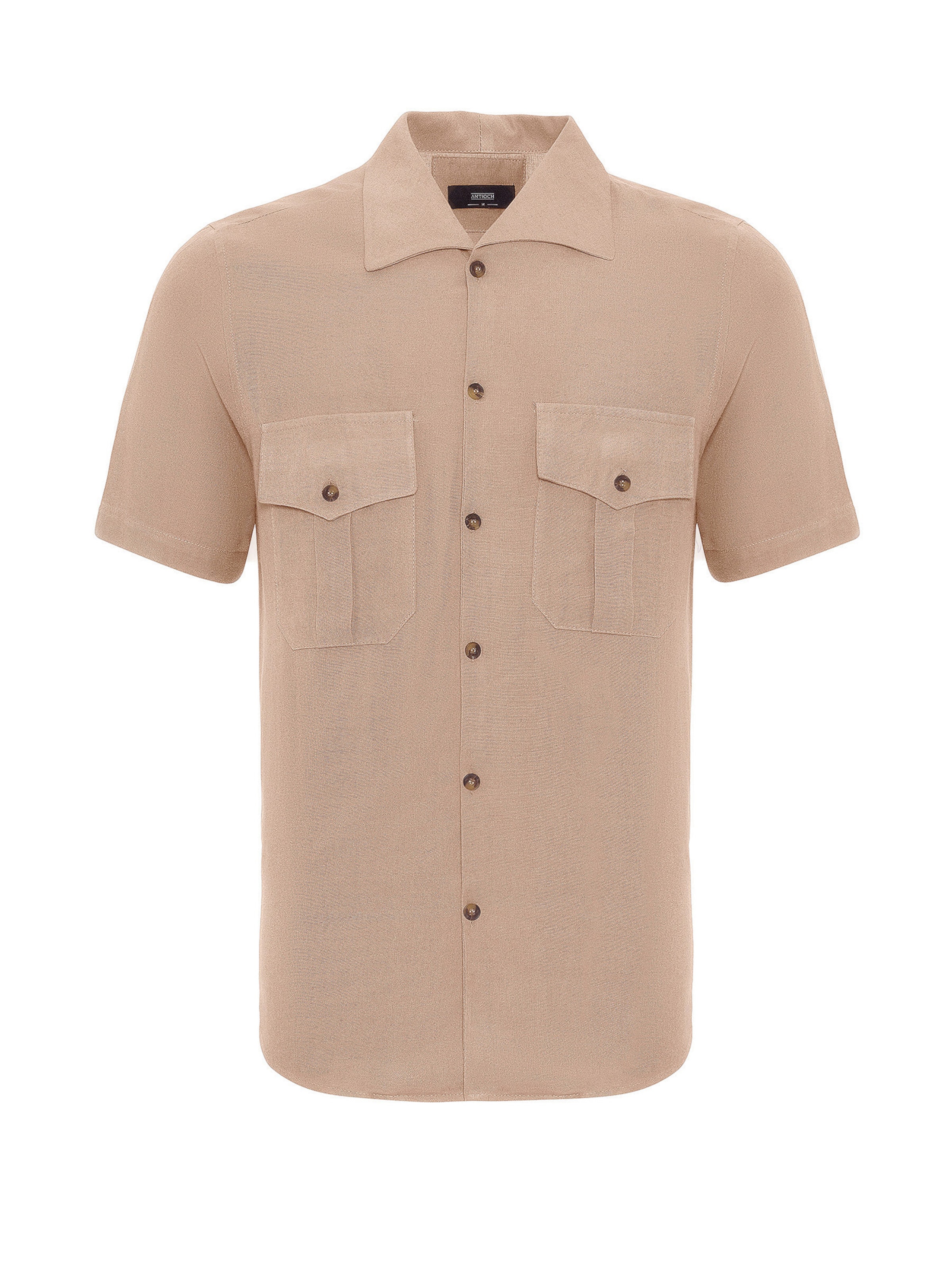 Camicia 'RI' di Antioch in beige: frontale