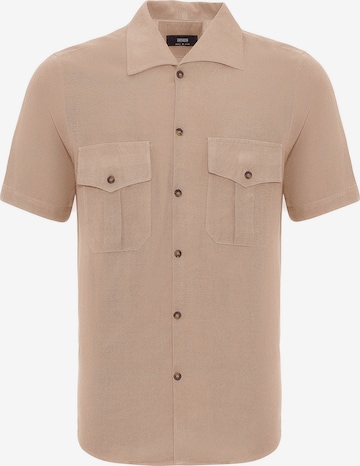 Coupe regular Chemise 'RI' Antioch en beige : devant