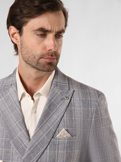 Finshley & Harding London Business-colbert ' Brixdon ' in de kleur Blauw / Grijs / Wit, Productweergave