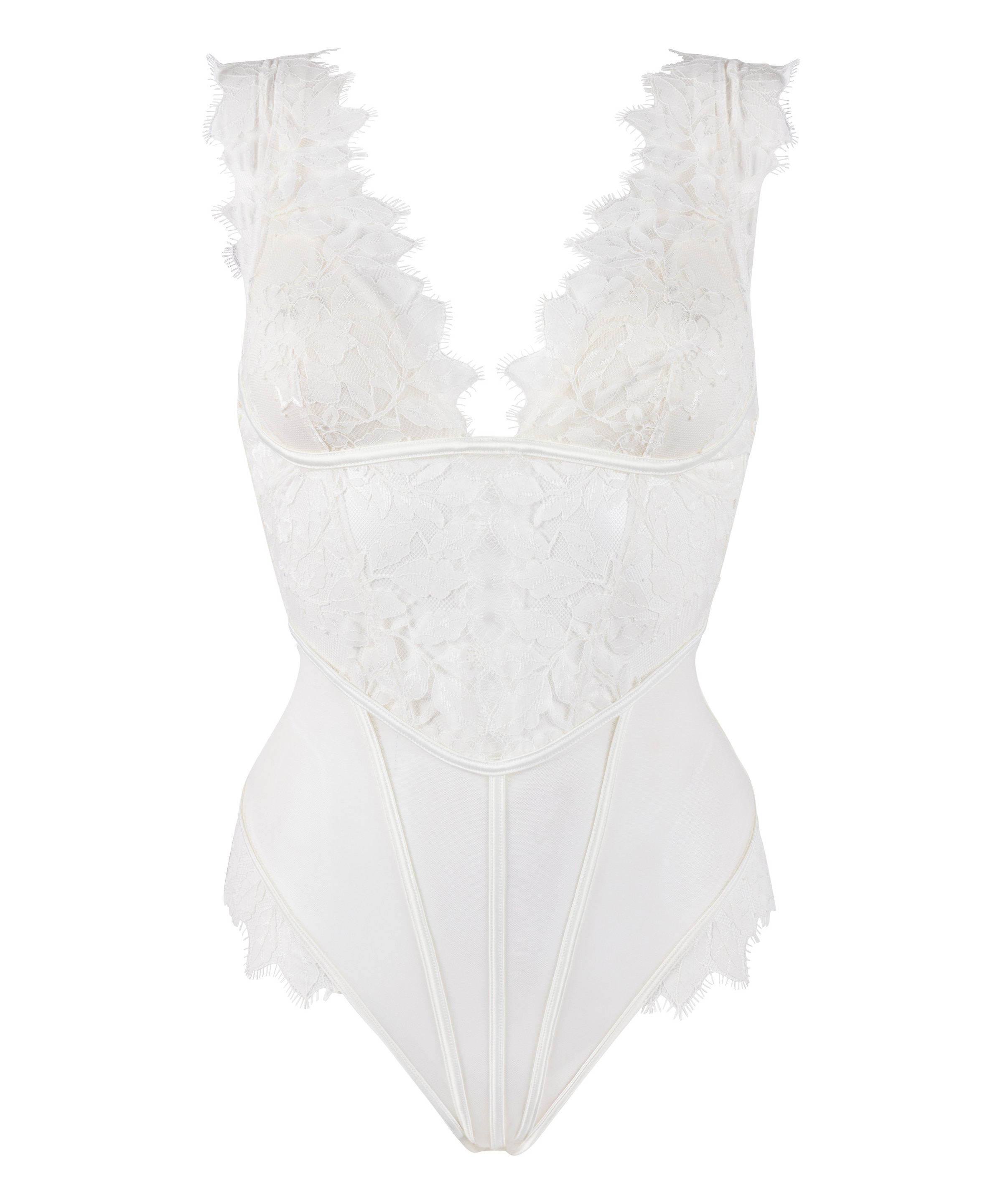 Hunkemöller Body 'Grace' in Wit: voorkant