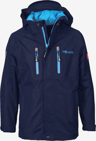 TROLLKIDS Outdoor jacket in Blue: front