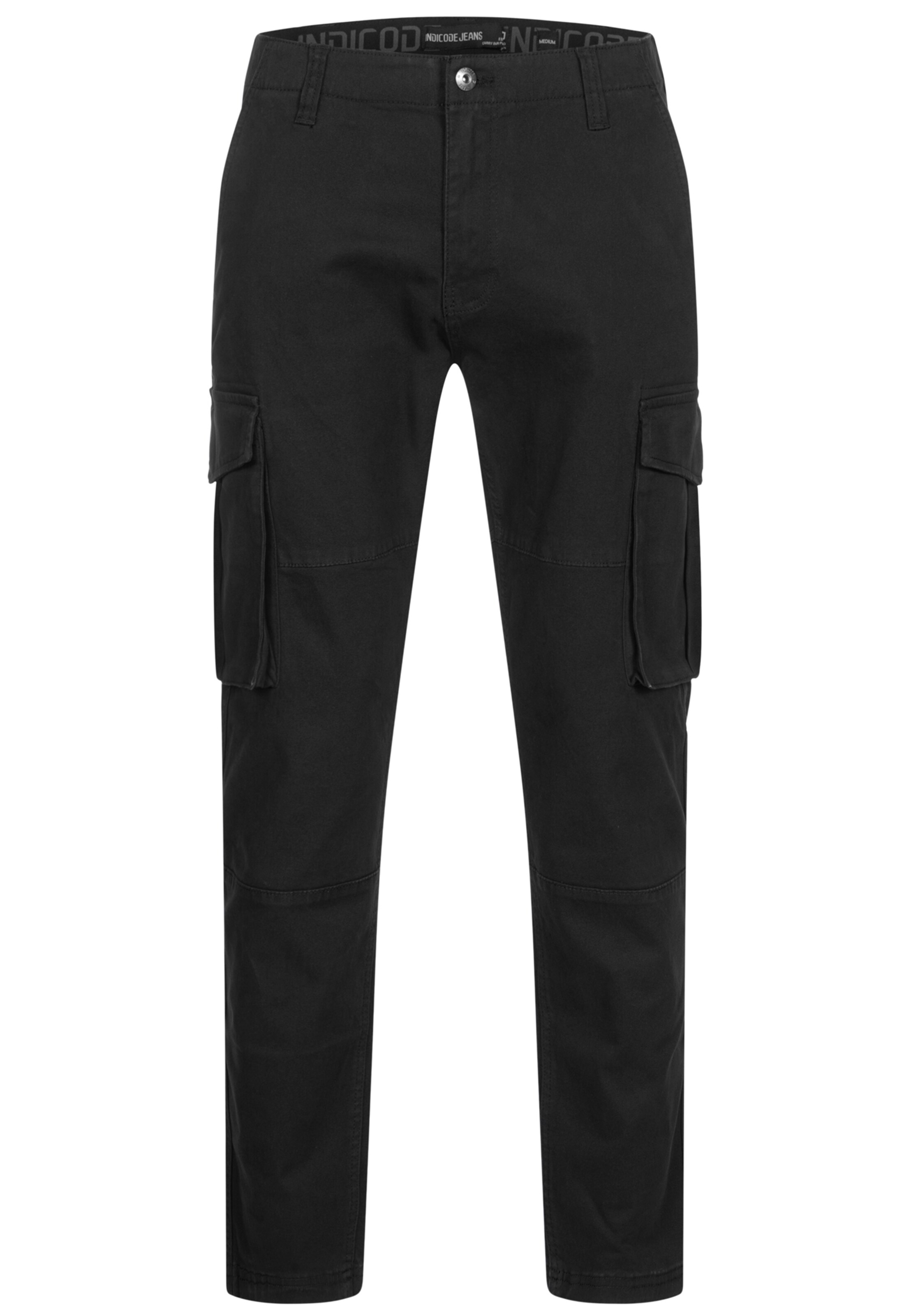 INDICODE JEANS Cargohose 'Mauricio' in Schwarz: Vorderseite
