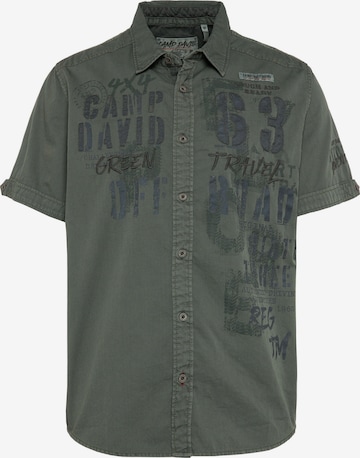 CAMP DAVID Regular fit Button Up Shirt in Green: front