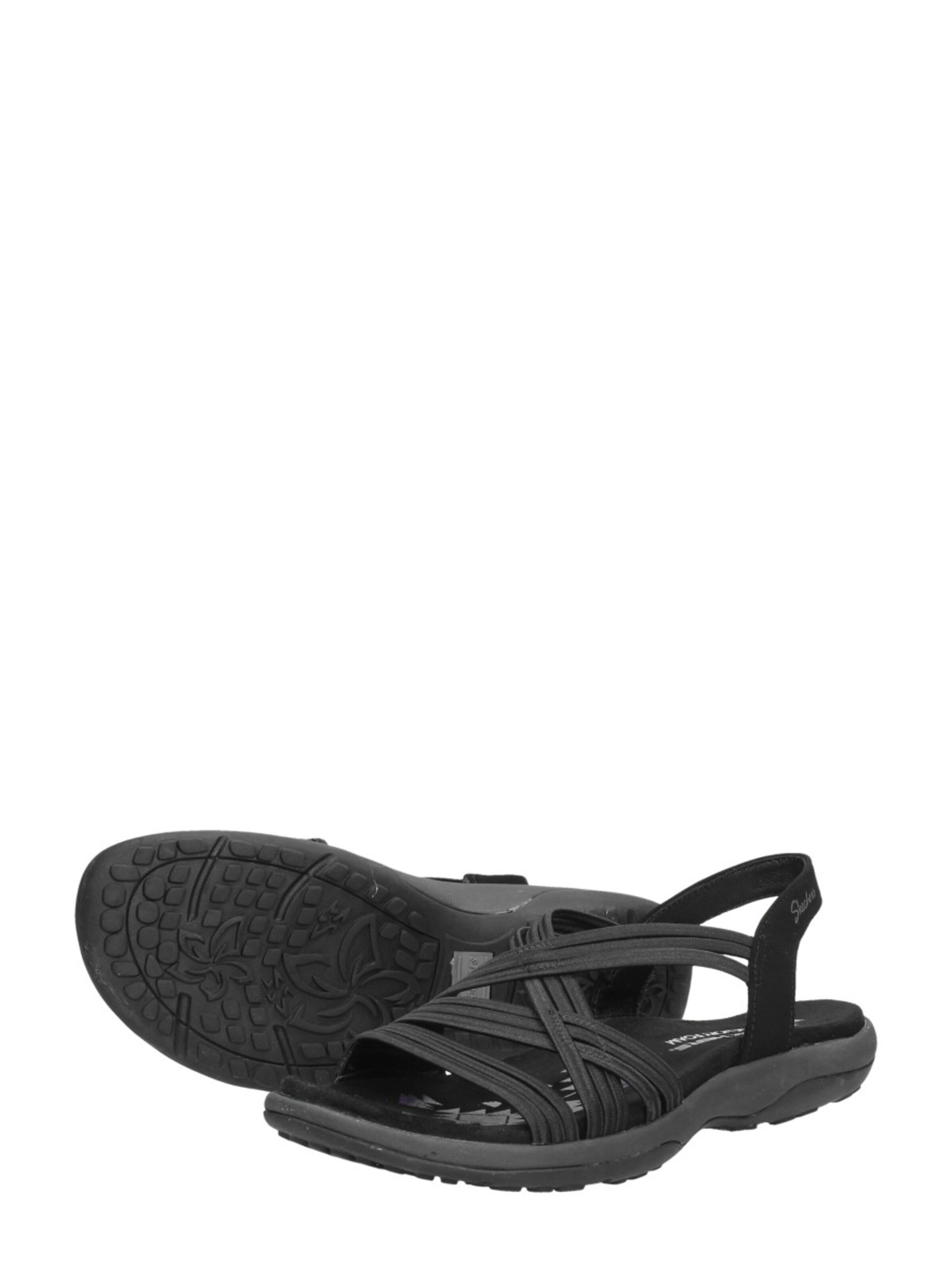 SKECHERS Sandaal 'Reggae Slim - Simply Stretch' in Zwart