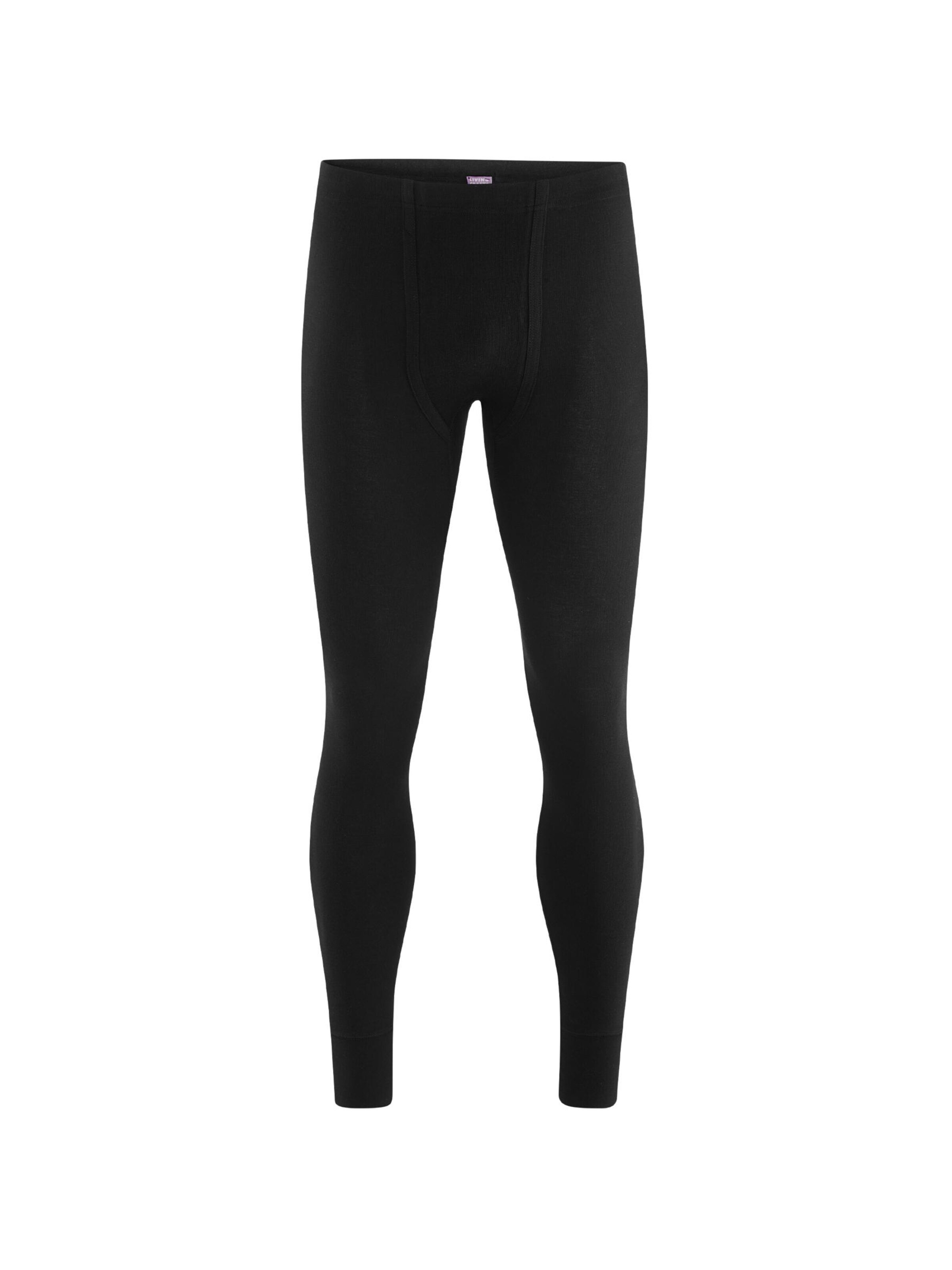 Living Crafts Lange Unterhose 'JONATHAN'‌ in Schwarz: Vorderseite