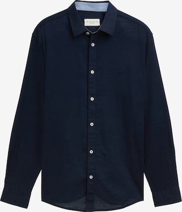 TOM TAILOR Button Up Shirt in Blue: front
