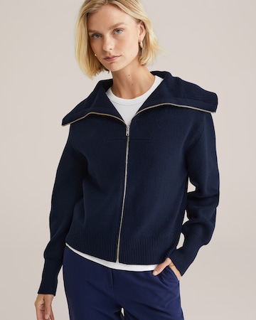 WE Fashion Pletena jopa | modra barva: sprednja stran