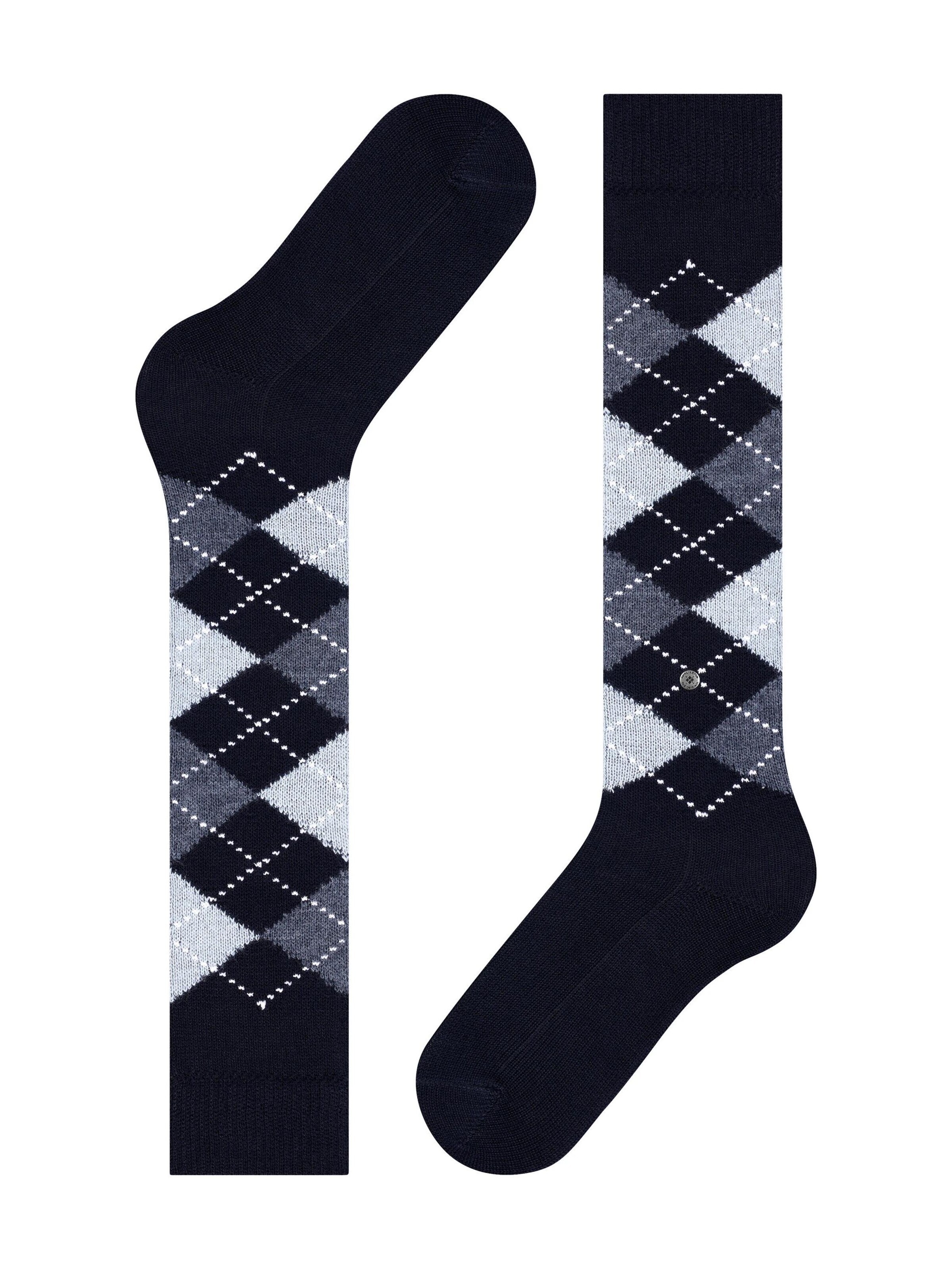 BURLINGTON Over the Knee Socks 'Whitby' in Blue