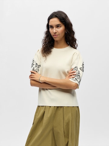 OBJECT Sweater 'OBJFlora' in Beige: front