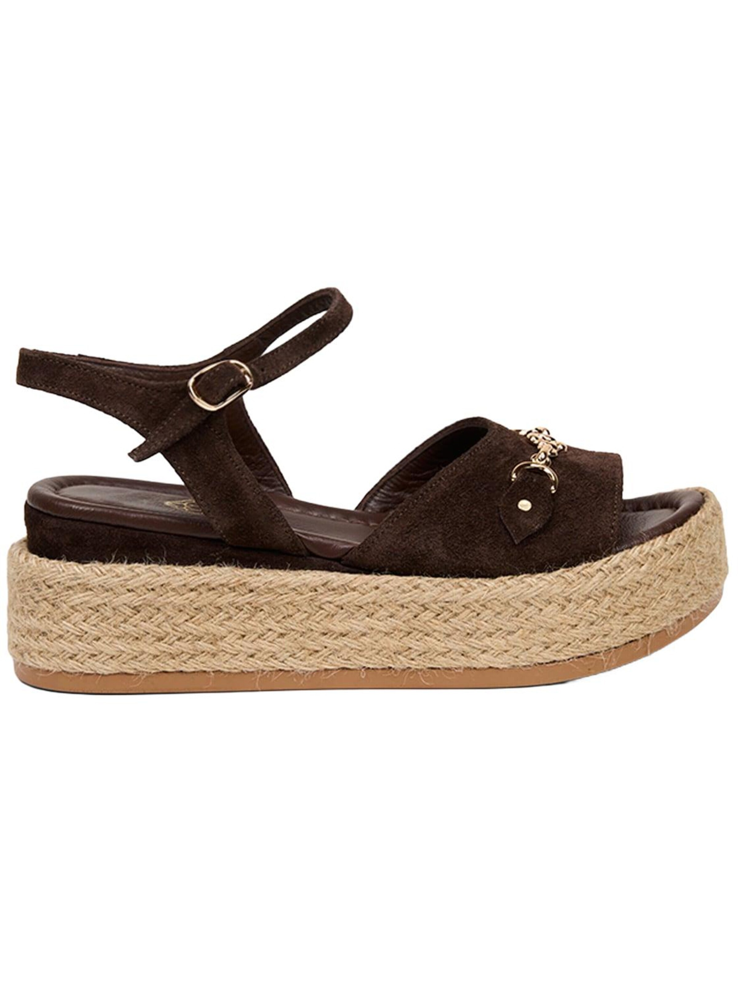Sandales 'Keilsandalen' Desa en marron