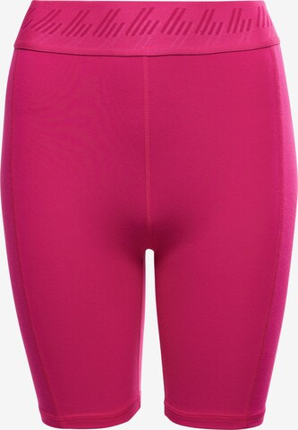 Skinny Pantalon de sport Superdry en rose : devant