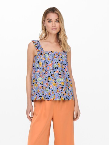 JDY - Blusa 'Blossom' em azul: frente