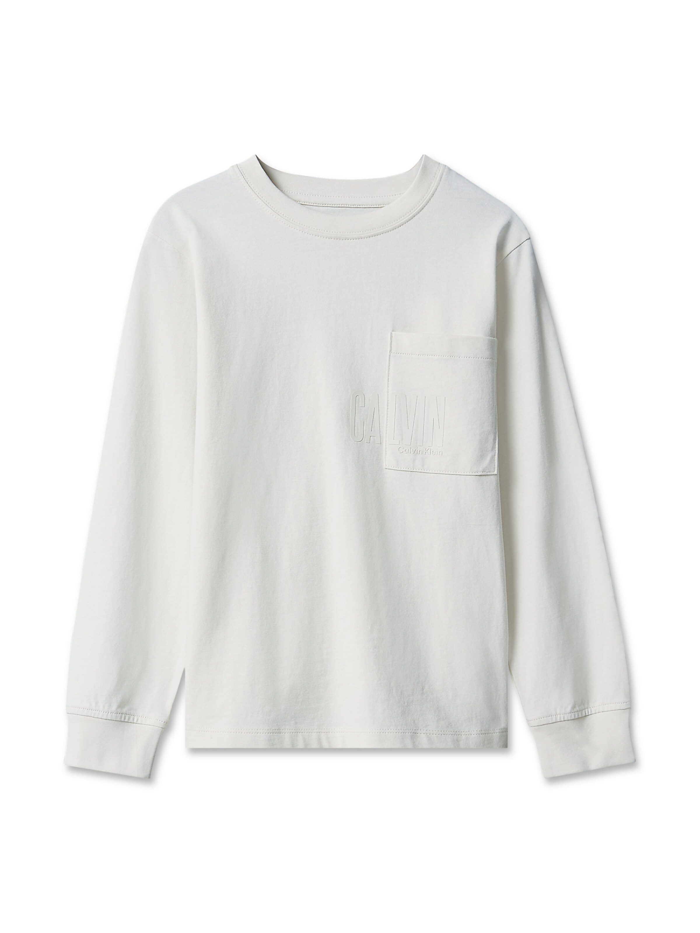 Pull-over Calvin Klein Jeans en blanc : devant