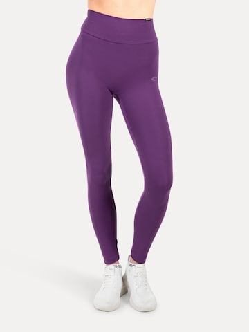 Smilodox Slimfit Leggings 'Kenna' in Lila: Vorderseite