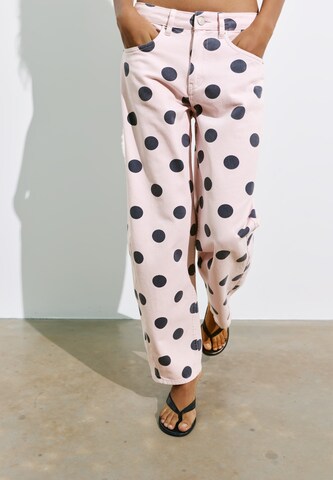 Barrel Jean Pull&Bear en rose