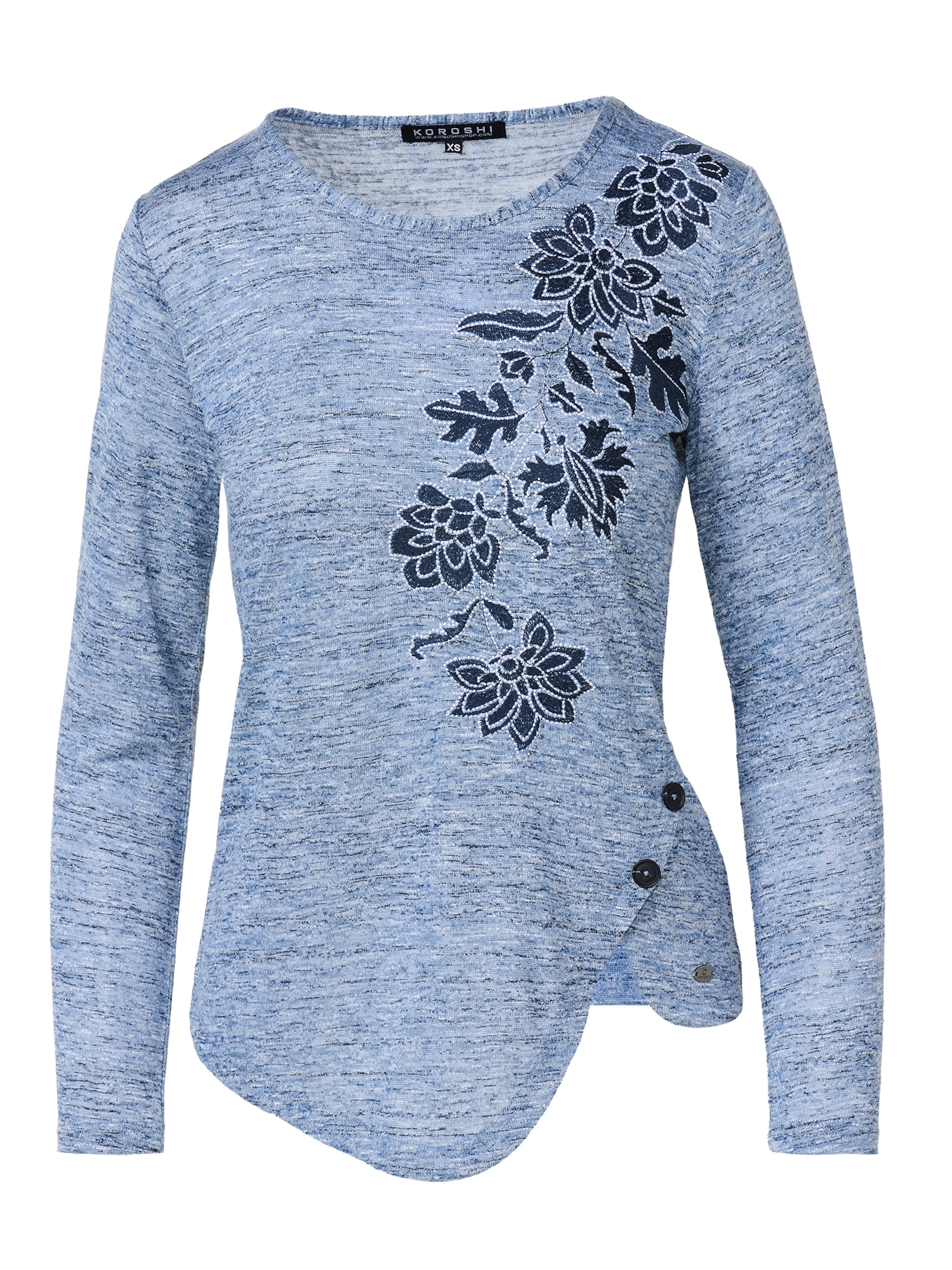 T-shirt KOROSHI en bleu : devant