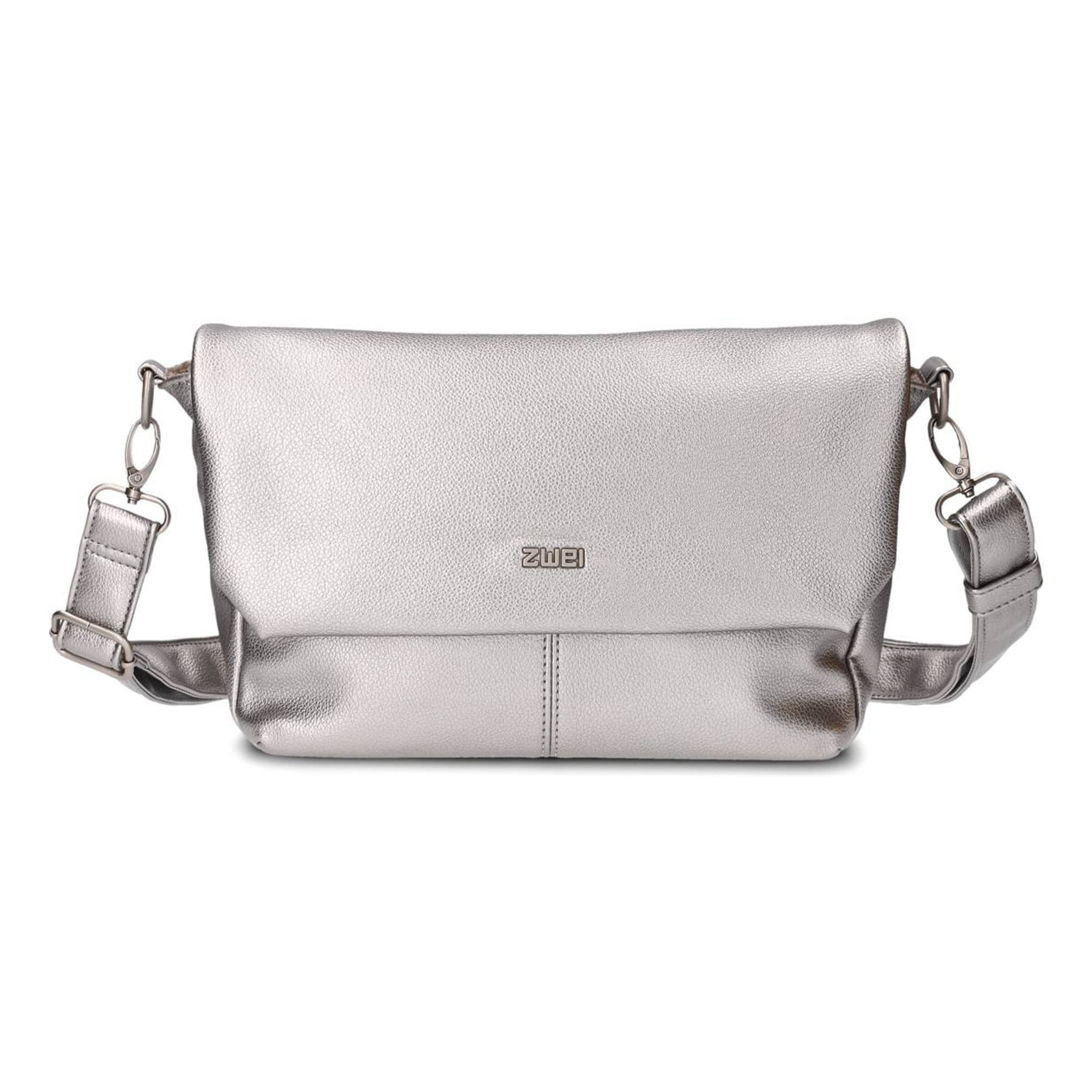 ZWEI Crossbody bag 'Mademoiselle' in Silver: front