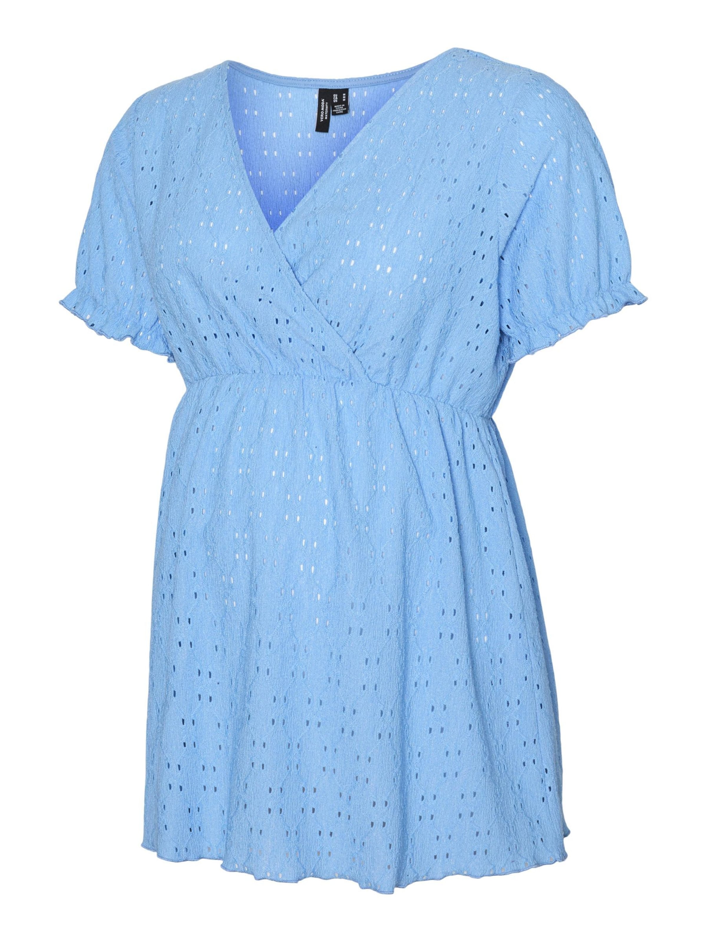 Vero Moda Maternity Blouse 'VMMUlrikke' in Blue: front