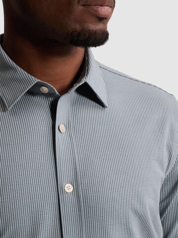 CAST IRON Slim Fit Hemd 'Shirt with stripe pattern and button closure'‌‌‌‌‌ in Blau