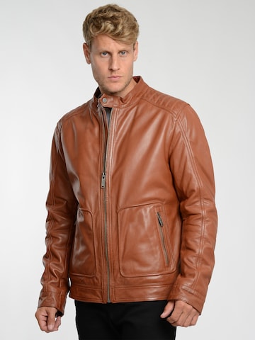 JCC Lederjacke in Braun: Vorderseite