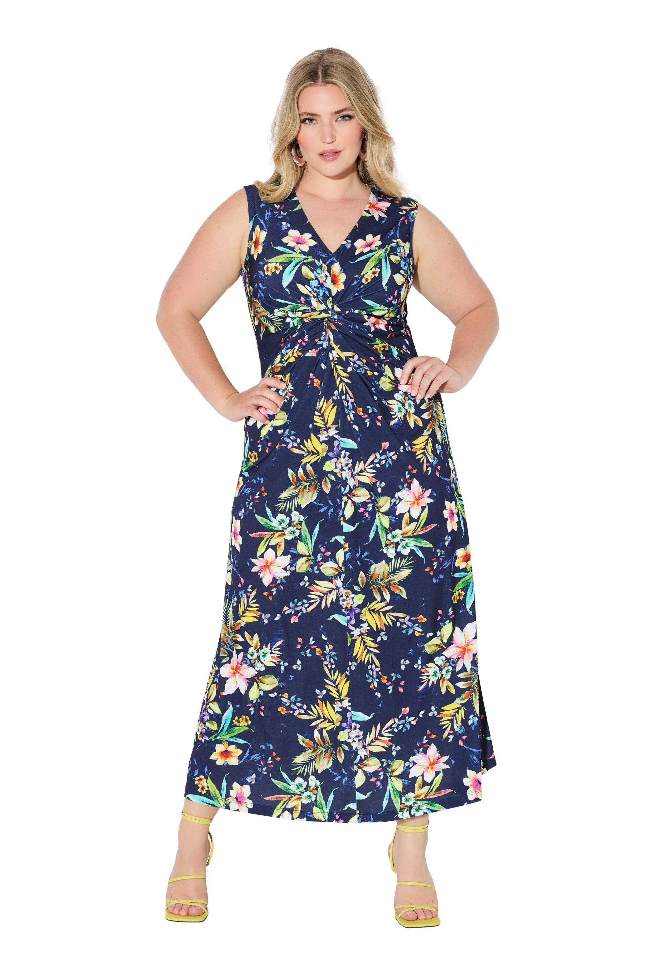 Ulla Popken Jurk in Blauw: voorkant