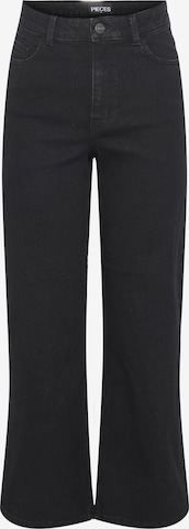 PIECES Flared Jeans 'Peggy' in Black: front