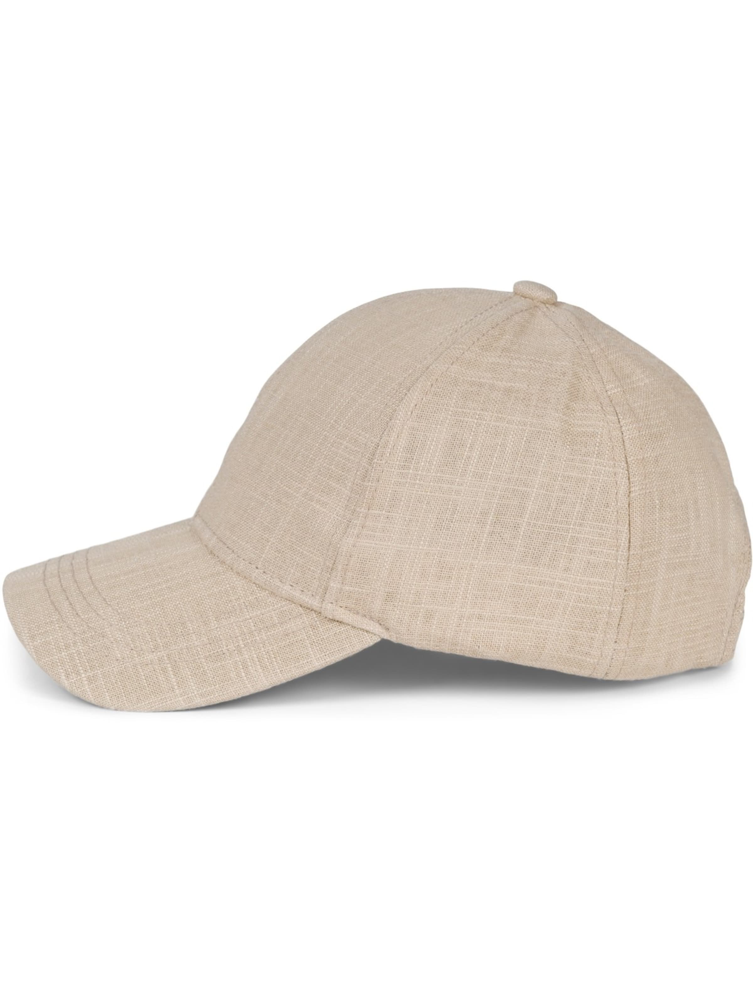styleBREAKER Cap 'Leinen Baseball Cap' in Brown
