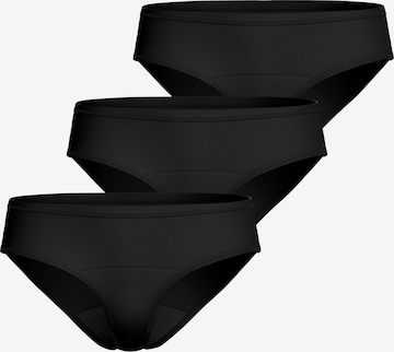 IMPETUS Periodenslip in Schwarz: Vorderseite