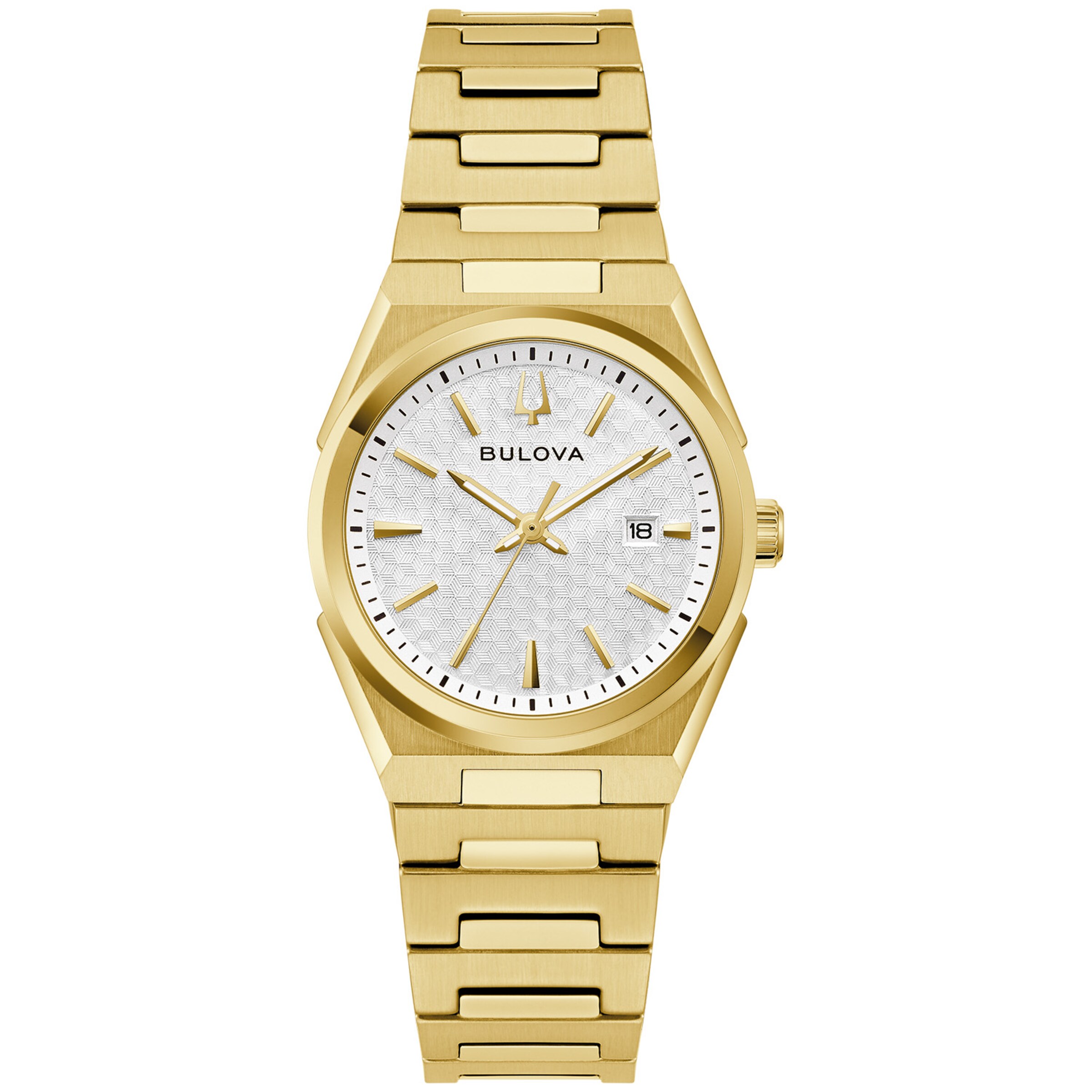 Bulova Quarzuhr in Gold: Vorderseite