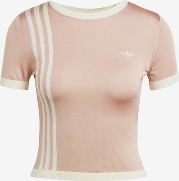 rozā ADIDAS ORIGINALS Džemperis 'Knitted 3-Stripes Short': no priekšpuses