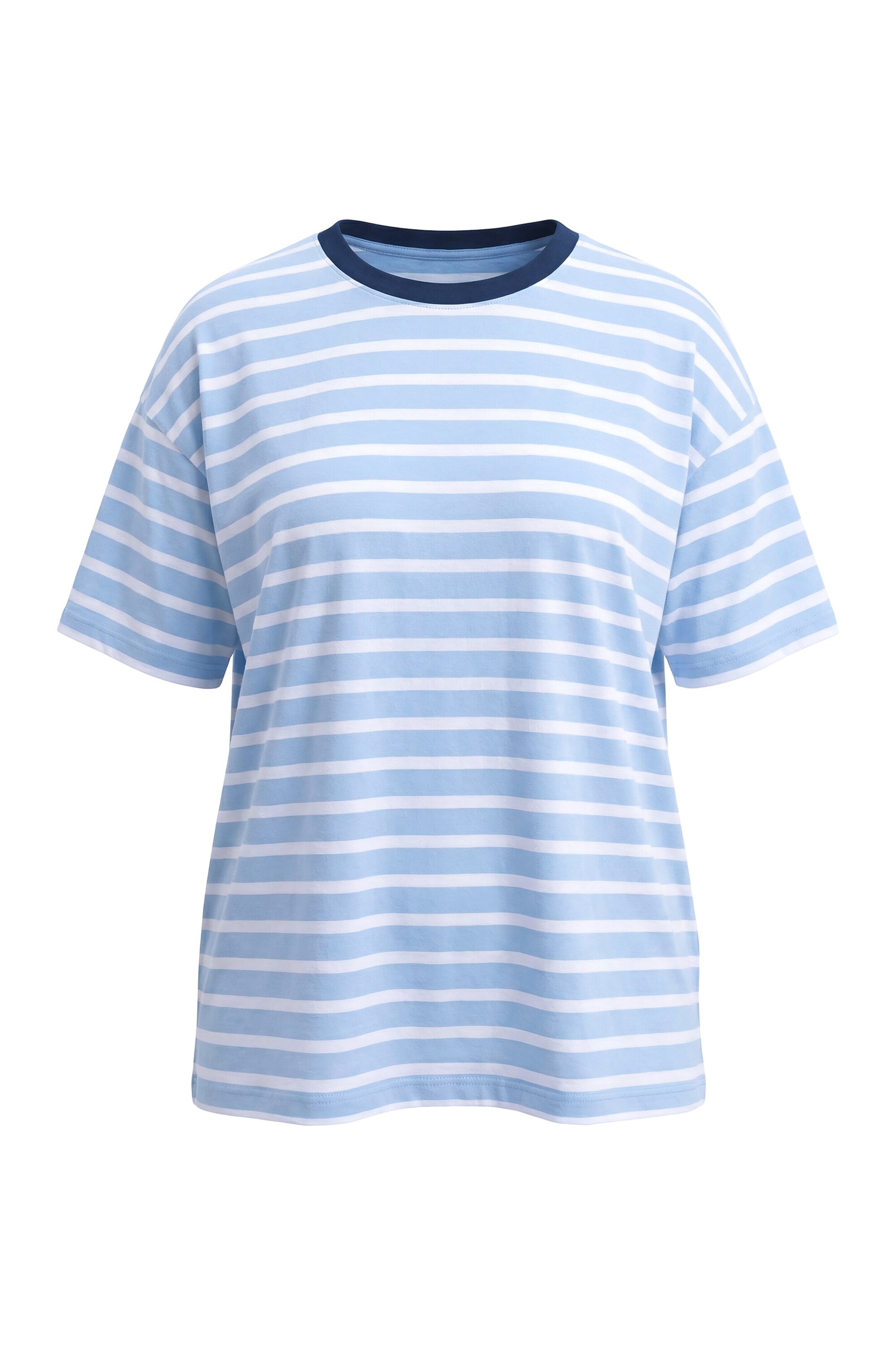 Ulla Popken Shirt in M-L in de kleur Blauw / Wit, Productweergave