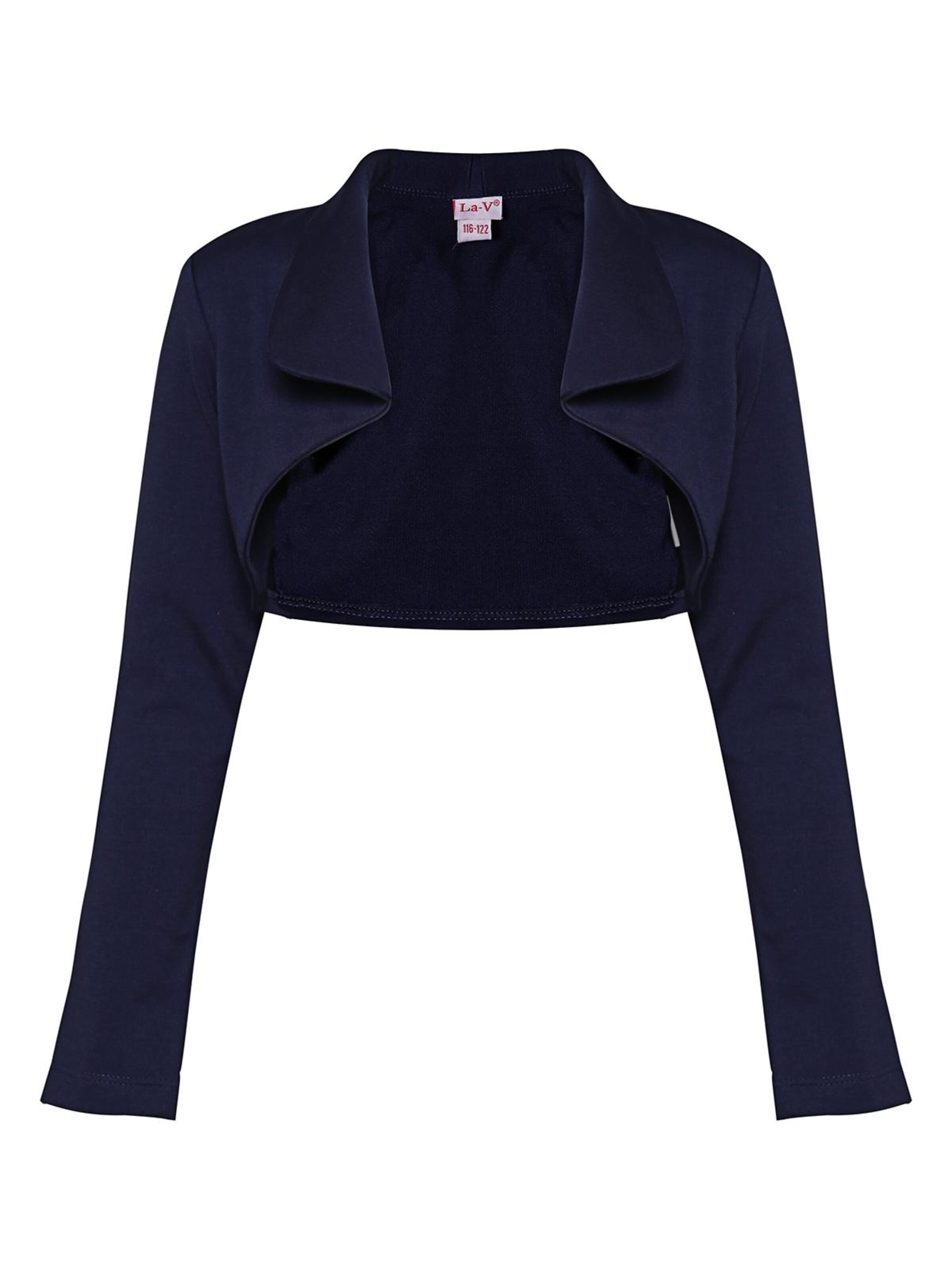 La V Bodywarmer 'Vest met lange kraag' in Blauw: voorkant
