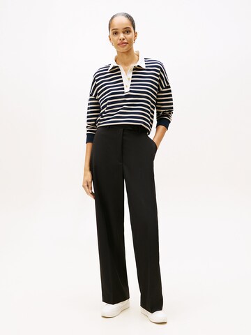 TOMMY HILFIGER Regular Trousers with creases in Black