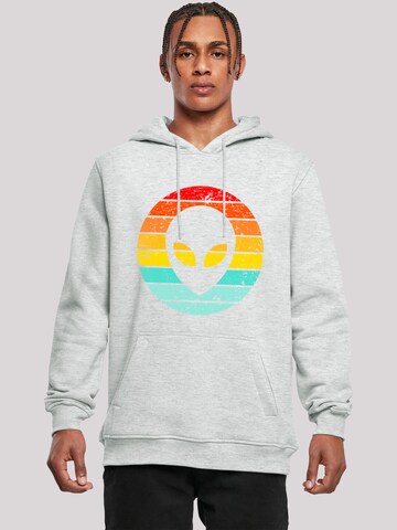 Sweat-shirt 'Alien Head Retro Sunset' F4NT4STIC en gris : devant