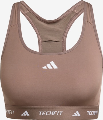 Soutien-gorge de sport ADIDAS PERFORMANCE en marron : devant