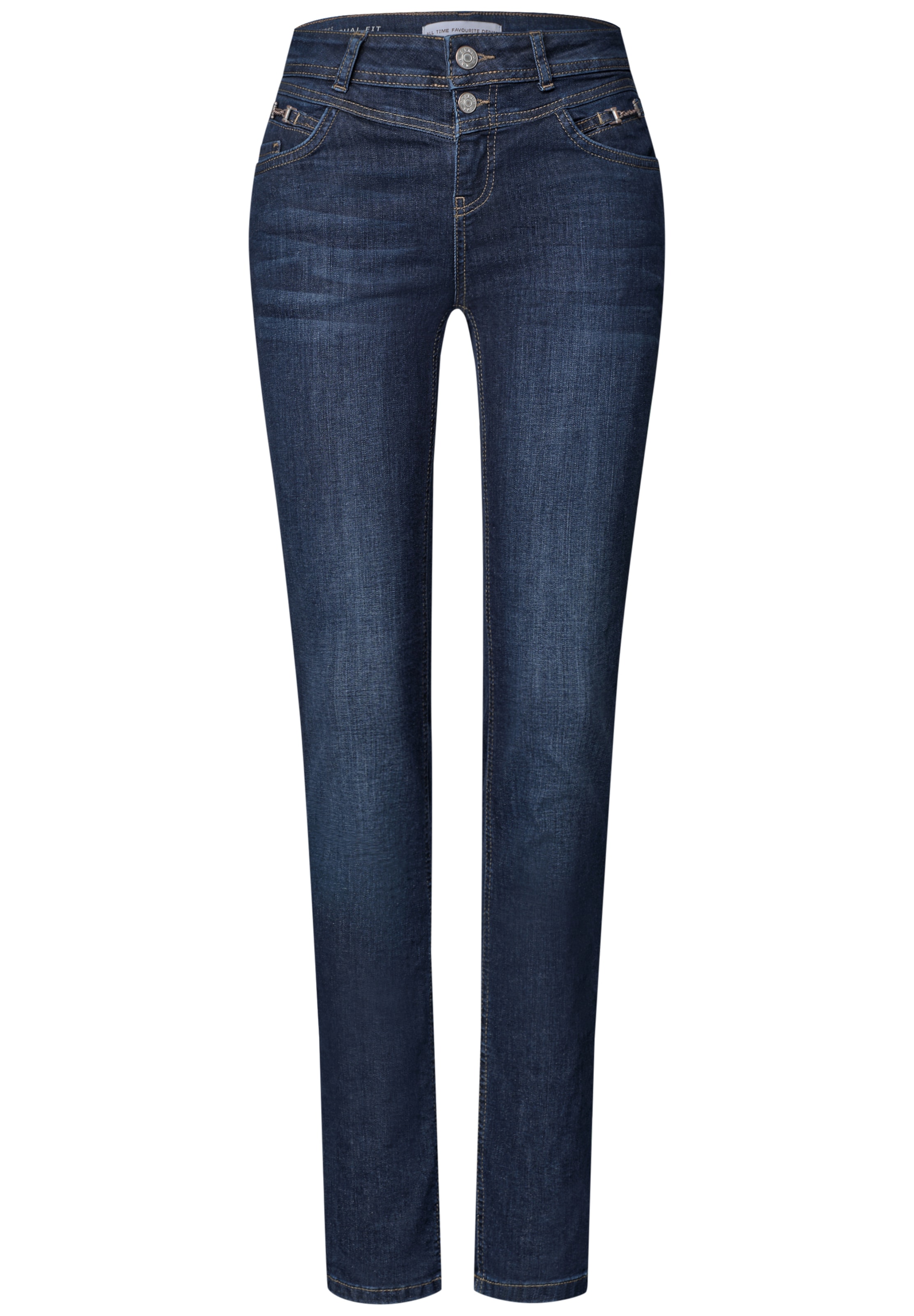 STREET ONE Slimfit Jeans 'Jane' i blå: framsida