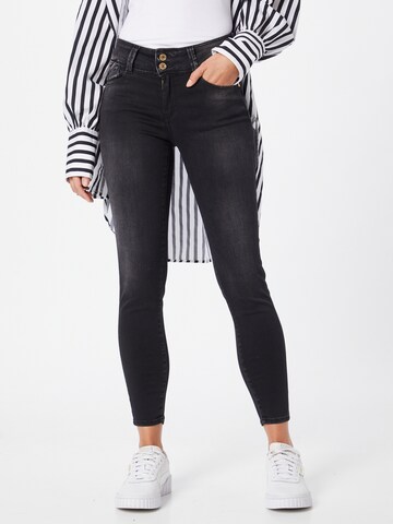 Le Temps Des Cerises Skinny Jeans in Zwart: voorkant