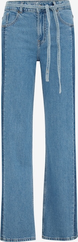 mėlyna WE Fashion Plačios klešnės Džinsai: priekis