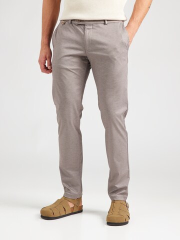 bugatti Tapered Chino trousers 'Flexcity' in Beige: front