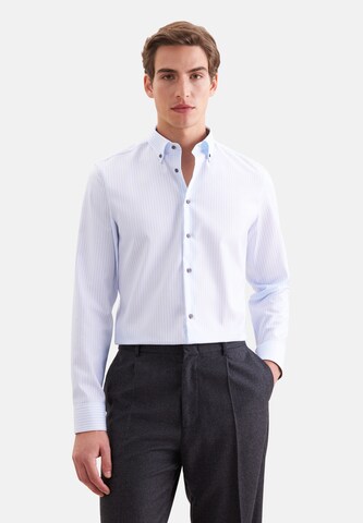 Coupe slim Chemise business SEIDENSTICKER en bleu : devant