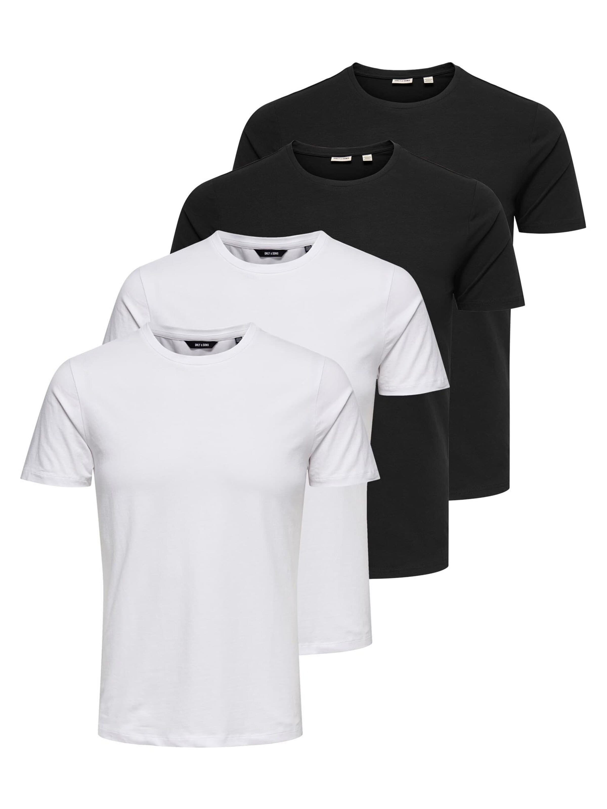 Only & Sons Shirt 'Basic' in S/Regular in Black / White, Item view