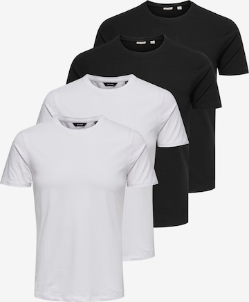 Only & Sons Shirt 'Basic' in White: front