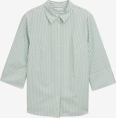 Tom Tailor Women + Bluse in XXL in grün / weiß, Produktansicht