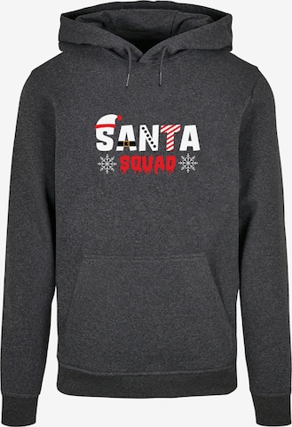 Merchcode Sweatshirt 'Santa Squad' in Grau: predná strana