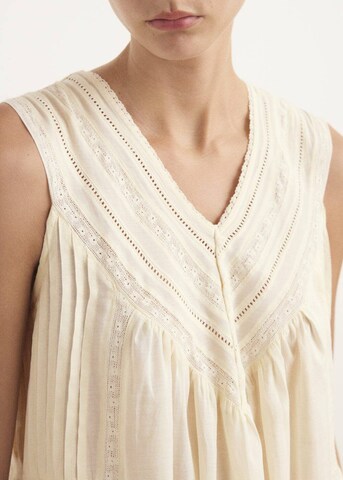 MANGO Nightgown 'Tere' in Beige