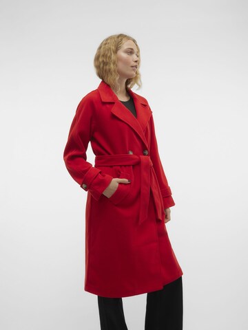 VERO MODA Between-Seasons Coat in Red