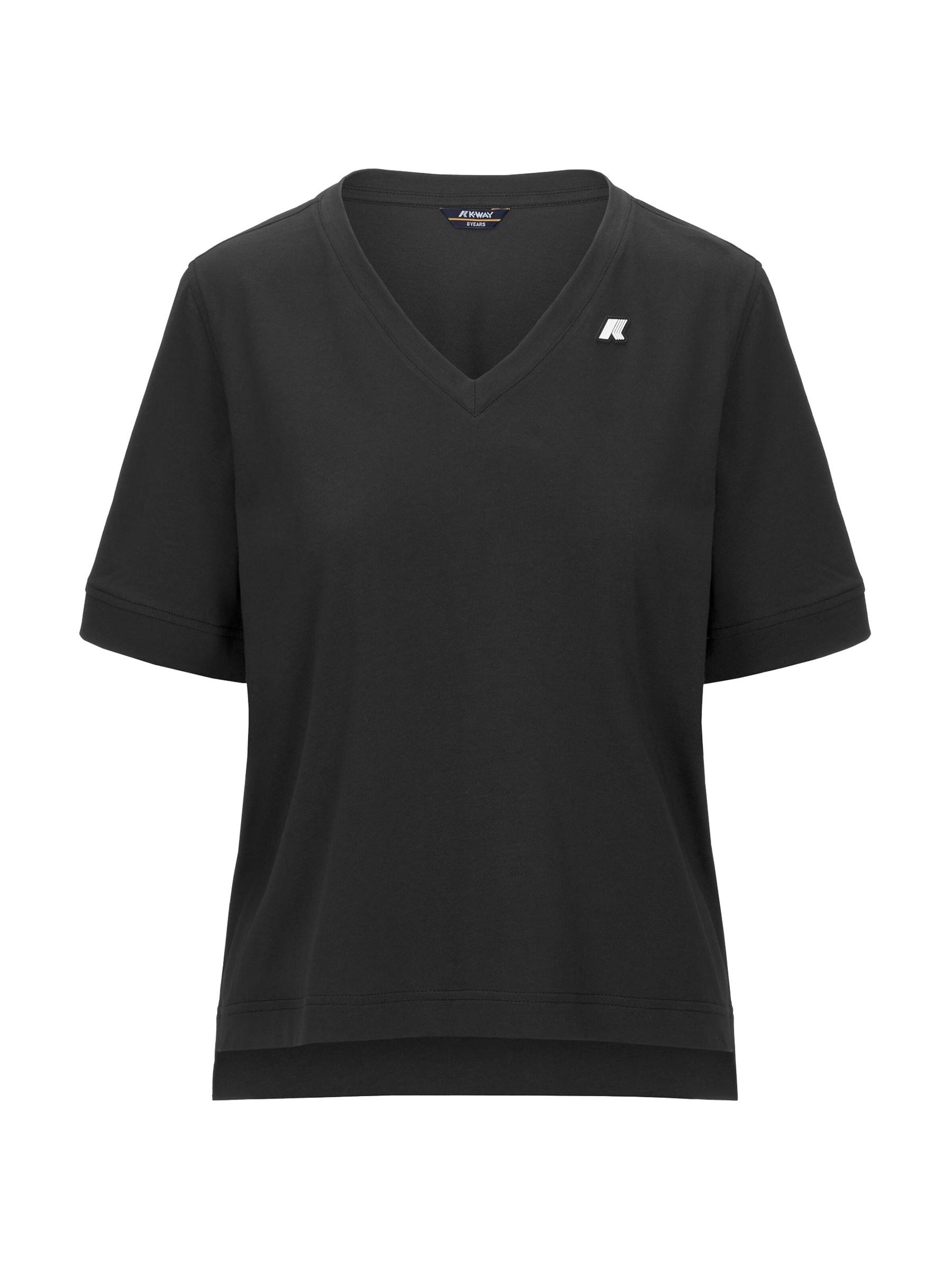 K-Way Shirt 'K-WAY LEDA JERSEY T-Shirt e Polo' in Zwart: voorkant