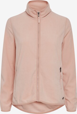 Oxmo Fleece jas 'Rikka' in Roze: voorkant