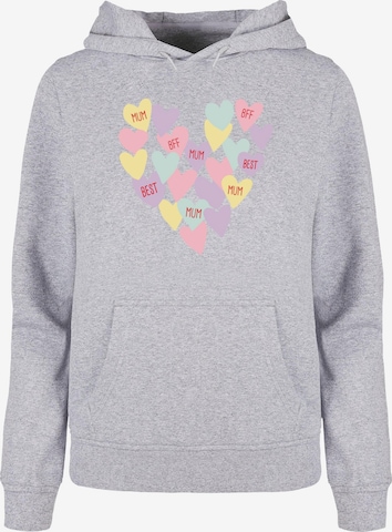 ABSOLUTE CULT Sweatshirt 'Mother's Day - Candy Hearts' in Grau: predná strana