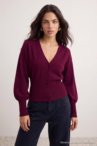 Cardigan Trendyol en rouge : devant